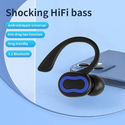 D9 Wireless Bluetooth Headset Ear Hook Type Low Delay Noise Reduction Single Ear Sports Business Wireless Headset For All Phone