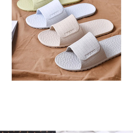Foldable Home Slippers Hotel Travel Portable Slides Non-Slip Bathing House Guest Use Men Women Unisex Flat Shoes Salon Homestay
