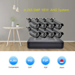 AZISHN H.265+ 8CH 5MP AHD DVR Kit CCTV System Motion Detection HD Outdoor IP66 Bullet Camera XMEye APP P2P Surveillance Set