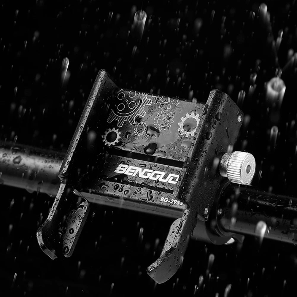 Handlebar Mobilephone Support Aluminium Alloy Bike Phone Support Bracket 360 Degree Rotation Shockproof Cycling Accessories