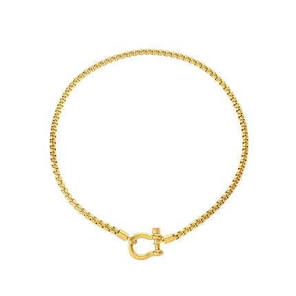 Foxanry Hollow Geometric Necklaces For Women Couples Personality Simple Hip Hop Fashion Clavicle Chain Party Jewelry Accessories