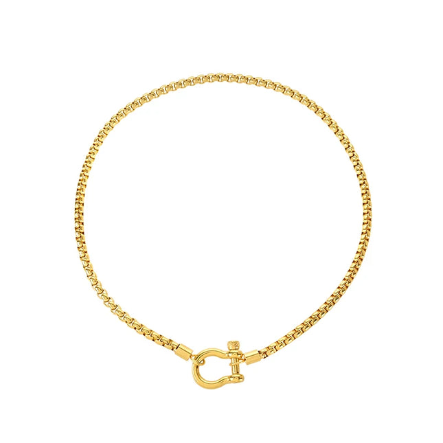 Foxanry Hollow Geometric Necklaces For Women Couples Personality Simple Hip Hop Fashion Clavicle Chain Party Jewelry Accessories