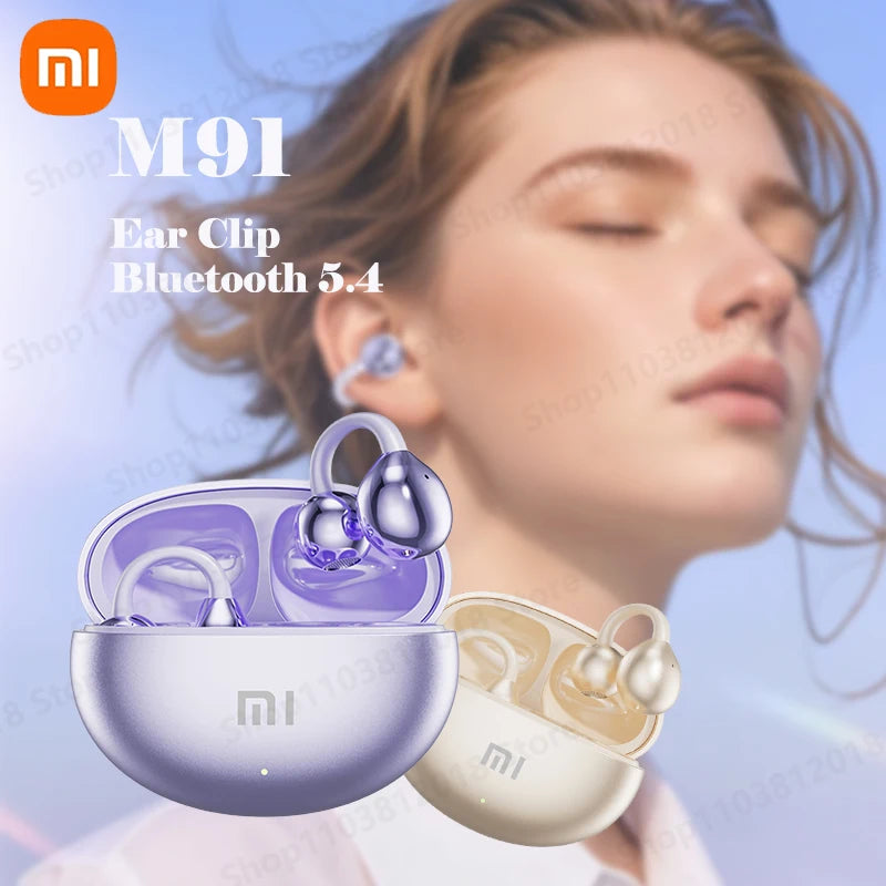 XIAOMI M91 Ear Clip Wireless Earphone New Open Ear Sport Bluetooth 5.4 Headphone ENC Noise Cancelling Headset With Mic