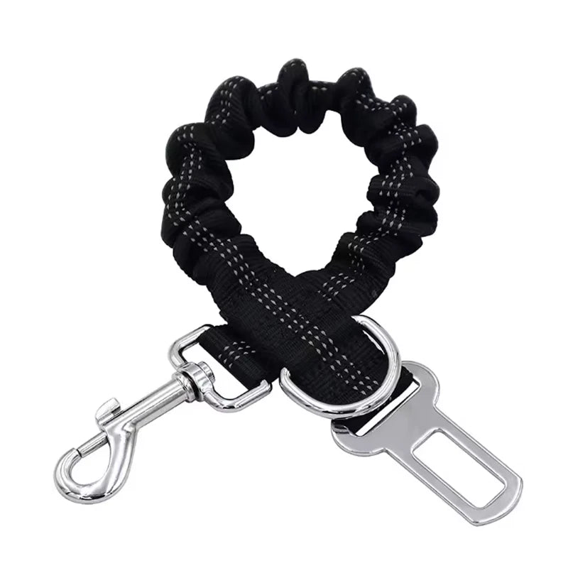 Dog Car Safety Belt Dog Safety Belt with Damping Belt and Reflective Line Adjustable Length Suitable Any Dog