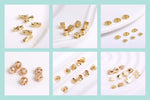 8/10MM 18K Gold Plated Brass Metal Hollow Beads Caps Flower Caps For Beads For DIY Beading Jewelry Making Supplies Wholesale