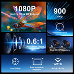 Magcubic 900ANSI HY450 8K Ultra Short Throw Projector With Auto Offset 1080P BT5.4 Electronic Focus WiFi6 AllwinnerH726 Voice