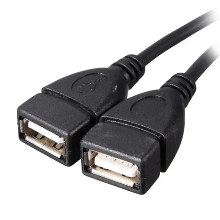 High Quality USB 2.0 Cable USB Double Splitter Adapter Cable One To Two Female To USB 2 Male Power Extension Cable