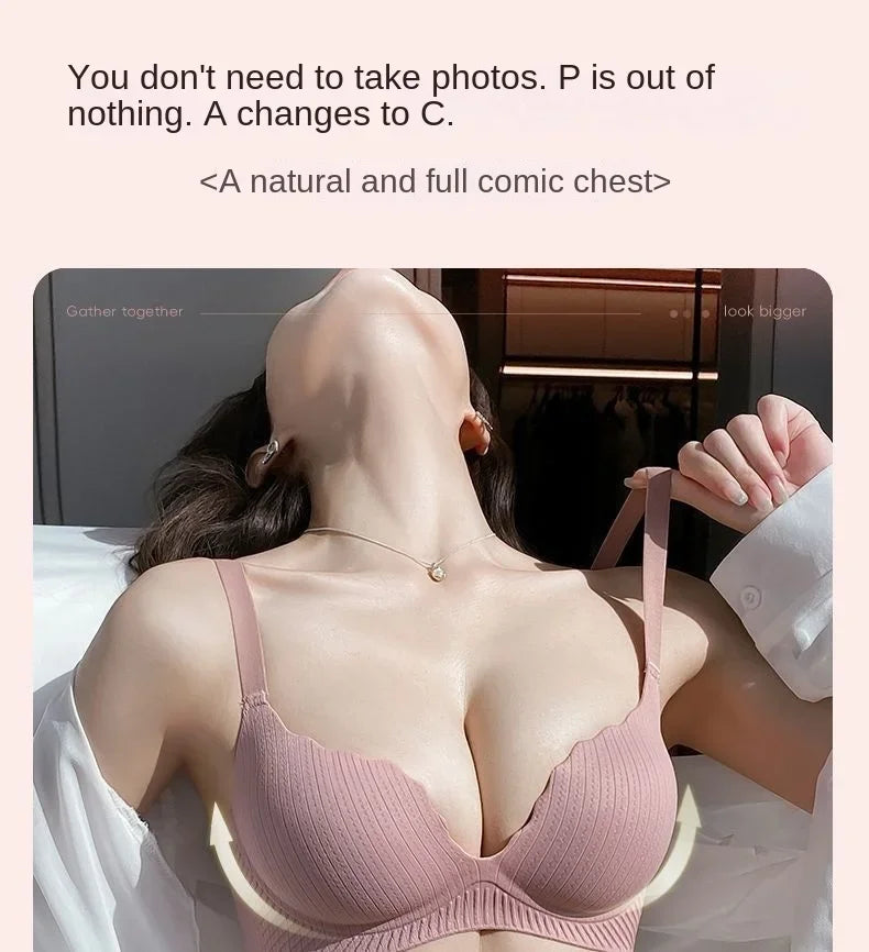 2024 New Push Up Bra for Small Chest  Ultra Thick 6CM Padded No Steel Ring Comfortable & Sexy Lift Lingerie for Flat Chest Women