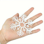 114-Piece Set of White Snowflake Window Stickers for Winter Holiday Celebrations, Glass Static Cling Stickers for Christmas and New Year Decorations