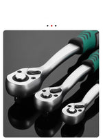 24/72 Tooth Quick Ratchet Wrench 1/2 1/4 3/8 3 Size Flying Wrenches Two-way Socket Wrench Repair Tools for for Vehicle Bicycle