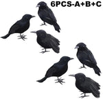 Simulation Black Crow Halloween Black Crow Props Simulation Fake Bird Ghost Festival Halloween Decoration Scary Toys