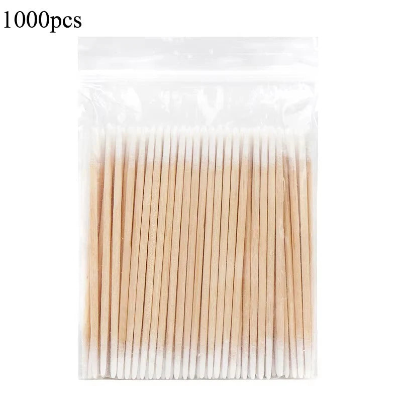 100/300pcs Double Head Cotton Swab Women Makeup Cotton Buds Tip For Medical Wood Sticks Nose Ears Cleaning Health Care Tools