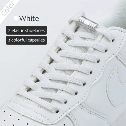 1Pair Elastic Tieless Shoelaces Shoe Laces No Tie Shoelace for Kids and Adult Sneakers Quick Lazy Metal Lock Laces Shoe Strings