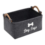 Felt Pet Toy Box Cat and Dog Toy Storage Box Pet Box Toy Storage Box, Suitable for Organizing Pet Supplies Collar Accessories