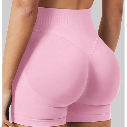 4.5'' Impact Shorts Seamless Low Ribbed Waistband Gym Shorts Scrunch Bum Yoga Shorts Booty High Stretch Running Bike Shorts