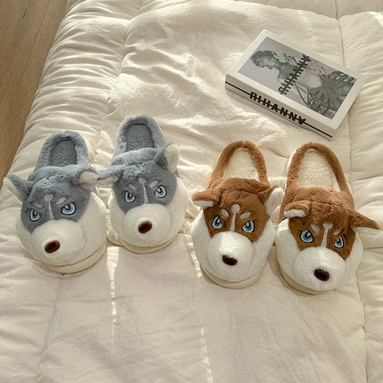 Winter Men Warm Slippers Lightness Leisure Couples Non-slip Indoor Home Shoes Flats Indoor Plush Casual Shoes Halloween Light