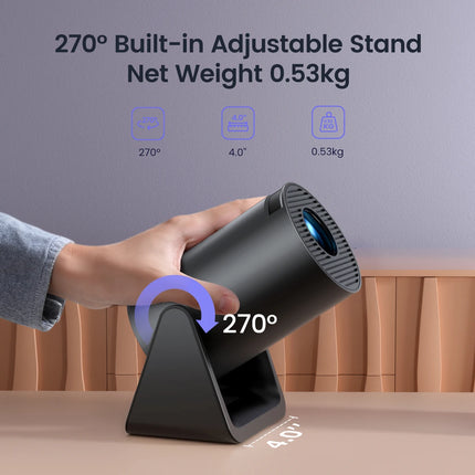 Wimius L1 Mini Projector Support 1080P Android 11 4K Projector 300 ANSI WiFi BT5.0 Auto Keystone Portable 270° Rotable Projector