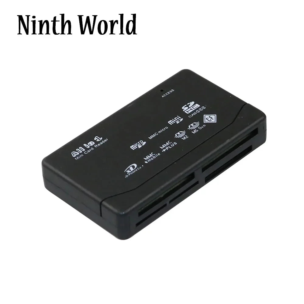 All In One Memory Card Reader USB External Cardreader SD SDHC Mini Micro M2 MMC XD CF Reader  For MP3, Digital Camera