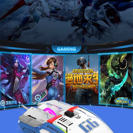 G6 Gaming Mouse Wired 128000DPI ChipA826 RGB Macro-programmable Ergonomic design superior for Gaming and Work