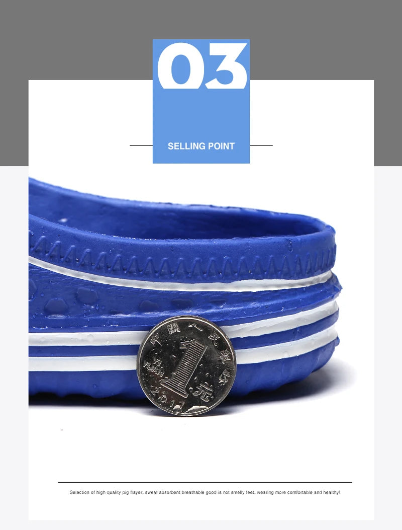 YRZL Men Summer Shoes Sandals Men's Holes Sandals Hollow Breathable Flip Flops Clogs Shoes Fashion Beach Slippers Big Size 45