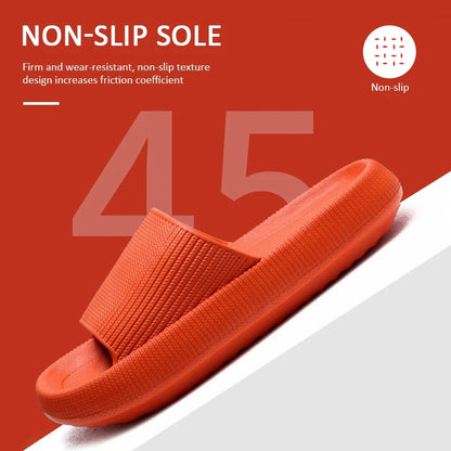 Women's Slippers Summer Indoor Light Thick Soft Sole Bathroom Non-slip Cushion Slides Comfort Home Men Beach Outdoor Shoes