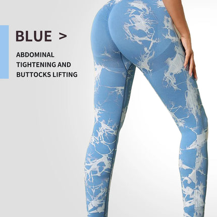 Tie Dye Yoga Pants Sport Leggings Women Seamless High Waist Push Up Woman Tights Fitness Workout Leggins Gym Clothing 2024 New