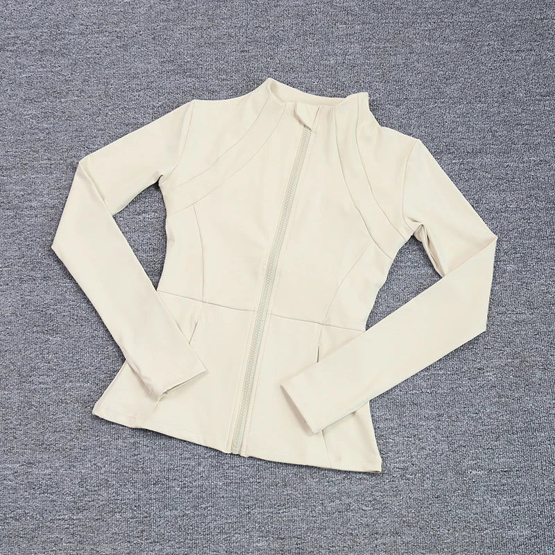 Sports Coat Women's Shirt Yoga Slim Long Sleeve Fast Running Thin Pilates Fitness Suit Top Clothing