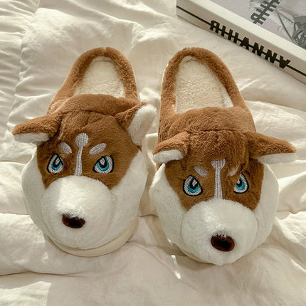 Winter Men Warm Slippers Lightness Leisure Couples Non-slip Indoor Home Shoes Flats Indoor Plush Casual Shoes Halloween Light