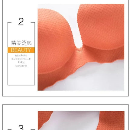 2025 New Extreme Push Up Bra 8cm Pads Small Bust Double Cup Padding Wireless Adjustable Plunge Bra Seamless Lift & Natural Shape