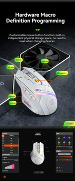 Inphic Pg1 Wired Mouse Gaming Mouse RGB Light Emitting   Macro Programming 12800DPI  6 Keys Computer Mouse For Office Home