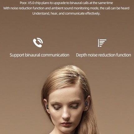 A6S TWS Bluetooth Wireless Headphones Wireless Earbuds 5.0 TWS Earphone Noise Cancelling Mic for Xiaomi iPhone Huawei Samsung