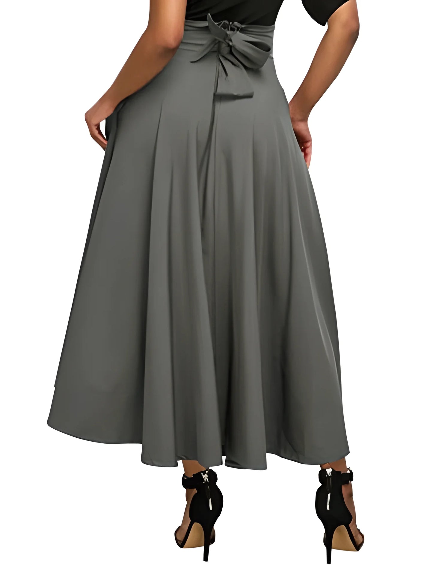 2024 Europe and the United States professional dress large skirt office simple slimming temperament in the long high-waist skirt