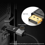 DisplayPort to HDMI-Compatible 4K 1080P Adapter DP Male to Female HD TV HDMI-Compatible Video Audio Cable for PC TV Laptop