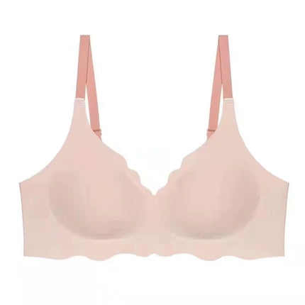 No Trace Top Women's Underwear No Steel Ring Pure Desire Comfortable Upper Support Sling Adjustable Beauty Back Bra Thin Section