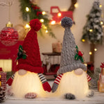 1~4pcs 2024 Christmas Doll Elf Knitted Gnome with Led Night Light Christmas Decorations for Home Xmas Navidad New Year 2025 Gift