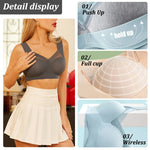 Women Sexy Bra Full Cup Brassiere Female U Back Underwear Lace Splicing Pespective Bralette V Neck Intimates Lingerie Large Size