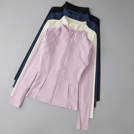 Yoga Clothes Windbreaker Sportswear Woman Running Long Sleeve Sweatshirt Sports Jackets Top Women Workout Tops Activewear