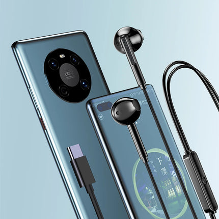 Awei PC-7T/PC-7 Wire-controlled Headset With Microphone Hands-free Calling Ergonomic Headphone Type-C Earphone For Smartphones