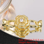 Juya Handmade 18K Gold Silver Plated Fastener Bail Connector Clasps Accessories For Needlework Pearls Beads Jewelry Making
