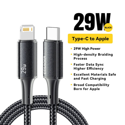Essager USB C Cable For IPhone 14 13 12 11 pro Max Xs Plus 29W Fast Charging Cable Type C To Lighting Date Wire For ipad Macbook