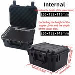 1pc Waterproof Hard Carry Case Bag Tool Case With Pre-cut Sponge Storage Box Safety Protector Organizer Hardware Toolbox
