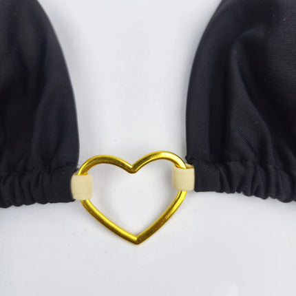 New Solid Color White Bikini Women suit Low Waist Lace-up Fashionable Swimsuit Two-piece Set