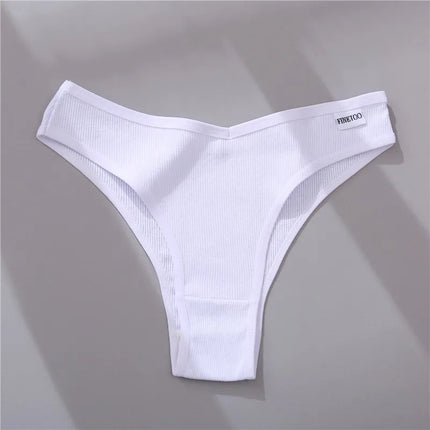 5Pcs/Set Women Cotton Brazilian Panties V Waist Female Underwear Comfortable Underwear Low Rise T-Back Bikini Girls Lingerie New