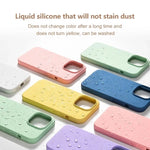 Original For iPhone 15 14 13 12 11 Pro Max Mini Case Liquid Silicone Soft Cover XR X XS 8 Plus Shockproof Protective Phone Cases