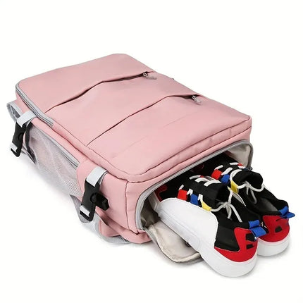 Women'S Bag Large Capacity Journey Multifunction Backpack with Shoe Storage Multilayer Dry and Wet Separation Waterproof