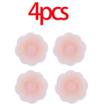 Reusable Breast Petals Lift Invisible Silicone Bra-less Pasties Pad Nipple Cover Invisible Petal Adhesive Stick on Bra for Women