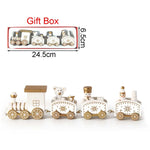 Christmas Wood Train Decoration,Christmas Ornaments With Moving Train,Home Noel,Happy New Year 2025 Gifts