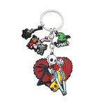 The Nightmare Before Christmas Keychain Sally Jack Skellington Halloween Keyrings Car Key Holder for Couple Jewelry Gifts
