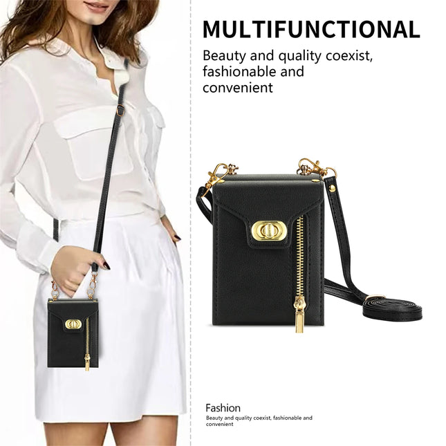 Zipper Wallet Crossbody  Phone Case for Samsung Galaxy Z Flip 6 5 4 3 Flip6 Flip5 Flip4 Flip3 5G with Card Holder Leather Cover