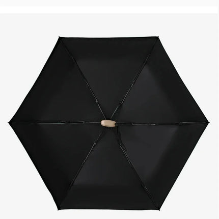 Mini Sun Umbrella Pocket Rain Umbrella Vinyl Folding UV Ultraviolet Protection Sun Shade Pocket Parasol Capsule